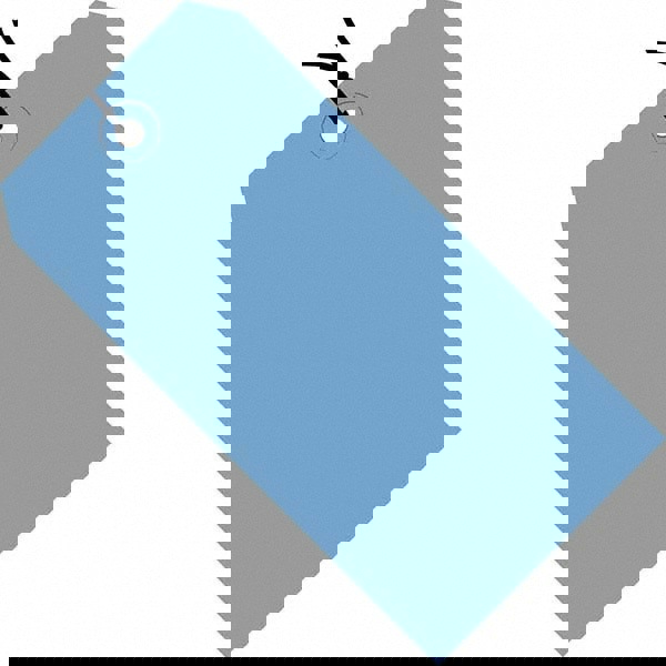 Blank Tag: 3-3/4'' High, Dark Blue, Synthetic Paper